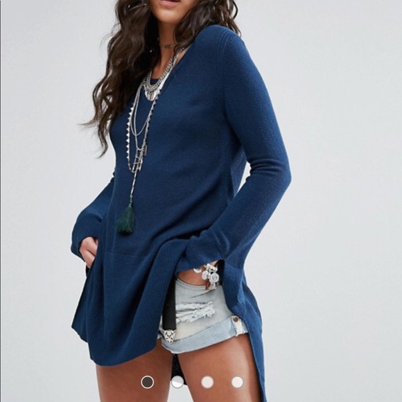 Free People Sweaters - ᖴᖇEE ᑭEOᑭᒪE Navy Criss Cross Sweater